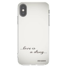 Átlátszó szilikon tok az alábbi mobiltelefonokra Apple iPhone X/XS - Love is a drug