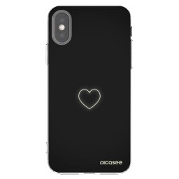 Átlátszó szilikon tok az alábbi mobiltelefonokra Apple iPhone X/XS - Heart