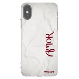 Átlátszó szilikon tok az alábbi mobiltelefonokra Apple iPhone X/XS - Amor