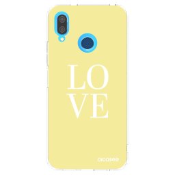 Átlátszó szilikon tok az alábbi mobiltelefonokra Huawei P20 Lite - Love