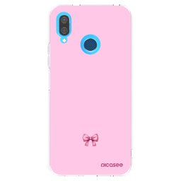 Átlátszó szilikon tok az alábbi mobiltelefonokra Huawei P20 Lite - Blush bow