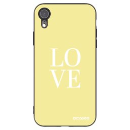 Fekete szilikon tok az alábbi mobiltelefonokra Apple iPhone XR - Love