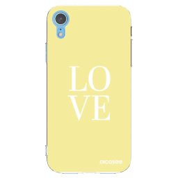Átlátszó szilikon tok az alábbi mobiltelefonokra Apple iPhone XR - Love