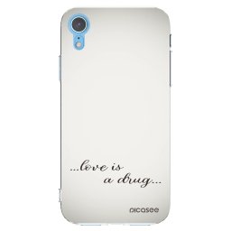 Átlátszó szilikon tok az alábbi mobiltelefonokra Apple iPhone XR - Love is a drug