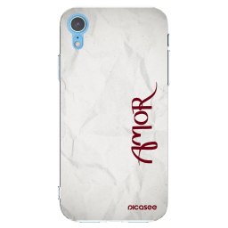 Átlátszó szilikon tok az alábbi mobiltelefonokra Apple iPhone XR - Amor