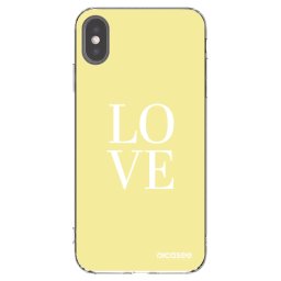 Átlátszó szilikon tok az alábbi mobiltelefonokra Apple iPhone XS Max - Love
