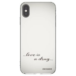 Átlátszó szilikon tok az alábbi mobiltelefonokra Apple iPhone XS Max - Love is a drug