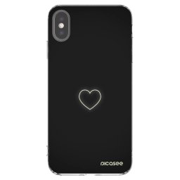 Átlátszó szilikon tok az alábbi mobiltelefonokra Apple iPhone XS Max - Heart