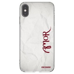 Átlátszó szilikon tok az alábbi mobiltelefonokra Apple iPhone XS Max - Amor