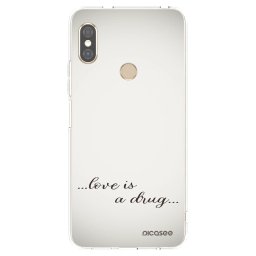 Átlátszó szilikon tok az alábbi mobiltelefonokra Xiaomi Redmi Note 5 Global - Love is a drug