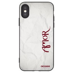 Fekete szilikon tok az alábbi mobiltelefonokra Apple iPhone X/XS - Amor