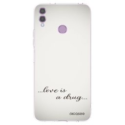 Átlátszó szilikon tok az alábbi mobiltelefonokra Honor 8X - Love is a drug