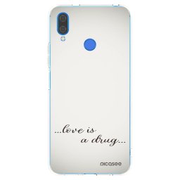 Átlátszó szilikon tok az alábbi mobiltelefonokra Huawei Nova 3 - Love is a drug
