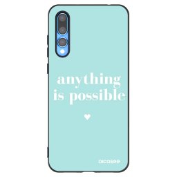Fekete szilikon tok az alábbi mobiltelefonokra Huawei P20 Pro - Anything is possible