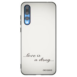Fekete szilikon tok az alábbi mobiltelefonokra Huawei P20 Pro - Love is a drug