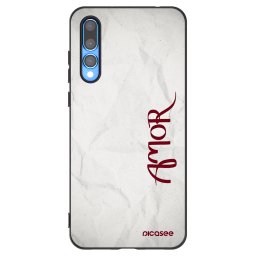 Fekete szilikon tok az alábbi mobiltelefonokra Huawei P20 Pro - Amor