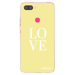 Átlátszó szilikon tok az alábbi mobiltelefonokra Xiaomi Mi 8 Lite - Love