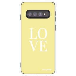 Fekete szilikon tok az alábbi mobiltelefonokra Samsung Galaxy S10 G973 - Love