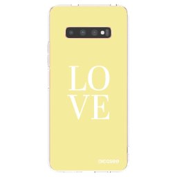 Átlátszó szilikon tok az alábbi mobiltelefonokra Samsung Galaxy S10 Plus G975 - Love
