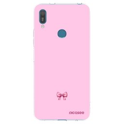 Átlátszó szilikon tok az alábbi mobiltelefonokra Huawei Y7 2019 - Blush bow