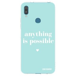 Átlátszó szilikon tok az alábbi mobiltelefonokra Huawei Y7 2019 - Anything is possible