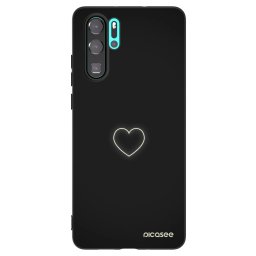 Fekete szilikon tok az alábbi mobiltelefonokra Huawei P30 Pro - Heart
