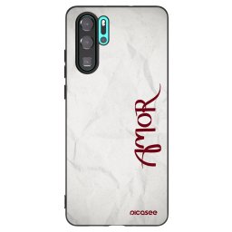 Fekete szilikon tok az alábbi mobiltelefonokra Huawei P30 Pro - Amor