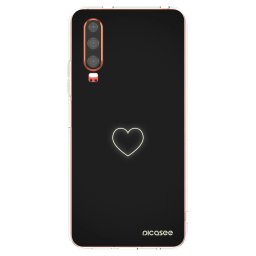 Átlátszó szilikon tok az alábbi mobiltelefonokra Huawei P30 - Heart
