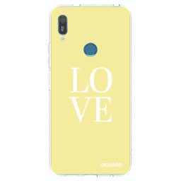 Átlátszó szilikon tok az alábbi mobiltelefonokra Huawei Y6 2019 - Love