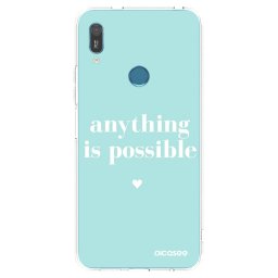 Átlátszó szilikon tok az alábbi mobiltelefonokra Huawei Y6 2019 - Anything is possible