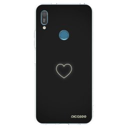 Átlátszó szilikon tok az alábbi mobiltelefonokra Huawei Y6 2019 - Heart