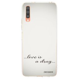 Átlátszó szilikon tok az alábbi mobiltelefonokra Samsung Galaxy A70 A705F - Love is a drug