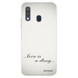 Átlátszó szilikon tok az alábbi mobiltelefonokra Samsung Galaxy A40 A405F - Love is a drug