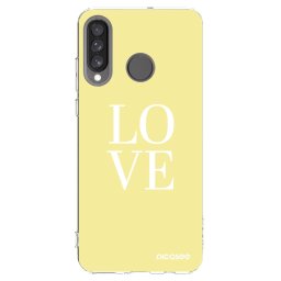 Átlátszó szilikon tok az alábbi mobiltelefonokra Huawei P30 Lite - Love