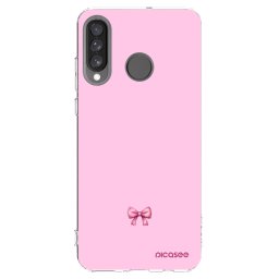 Átlátszó szilikon tok az alábbi mobiltelefonokra Huawei P30 Lite - Blush bow