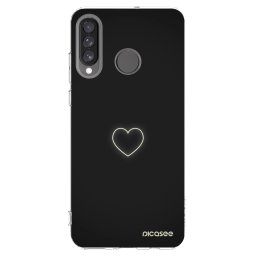 Átlátszó szilikon tok az alábbi mobiltelefonokra Huawei P30 Lite - Heart