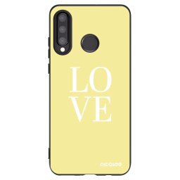 Fekete szilikon tok az alábbi mobiltelefonokra Huawei P30 Lite - Love