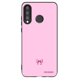Fekete szilikon tok az alábbi mobiltelefonokra Huawei P30 Lite - Blush bow