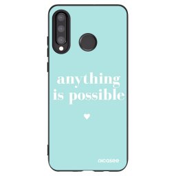 Fekete szilikon tok az alábbi mobiltelefonokra Huawei P30 Lite - Anything is possible