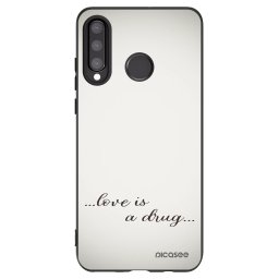 Fekete szilikon tok az alábbi mobiltelefonokra Huawei P30 Lite - Love is a drug