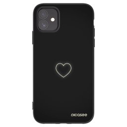 Fekete szilikon tok az alábbi mobiltelefonokra Apple iPhone 11 - Heart