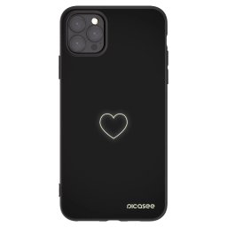 Fekete szilikon tok az alábbi mobiltelefonokra Apple iPhone 11 Pro Max - Heart