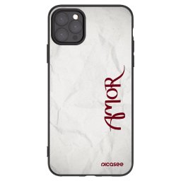 Fekete szilikon tok az alábbi mobiltelefonokra Apple iPhone 11 Pro Max - Amor