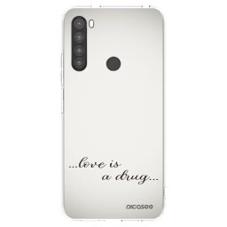 Átlátszó szilikon tok az alábbi mobiltelefonokra Xiaomi Redmi Note 8 - Love is a drug