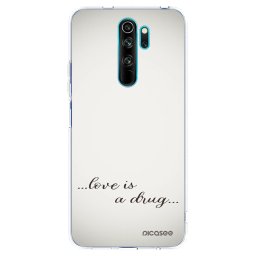 Átlátszó szilikon tok az alábbi mobiltelefonokra Xiaomi Redmi Note 8 Pro - Love is a drug