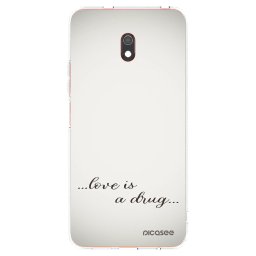 Átlátszó szilikon tok az alábbi mobiltelefonokra Xiaomi Redmi 8A - Love is a drug