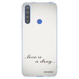 Átlátszó szilikon tok az alábbi mobiltelefonokra Xiaomi Redmi Note 8T - Love is a drug
