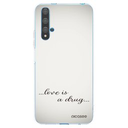 Átlátszó szilikon tok az alábbi mobiltelefonokra Huawei Nova 5T - Love is a drug