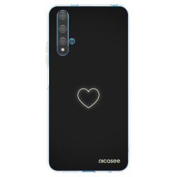 Átlátszó szilikon tok az alábbi mobiltelefonokra Huawei Nova 5T - Heart