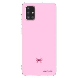 Átlátszó szilikon tok az alábbi mobiltelefonokra Samsung Galaxy A71 A715F - Blush bow